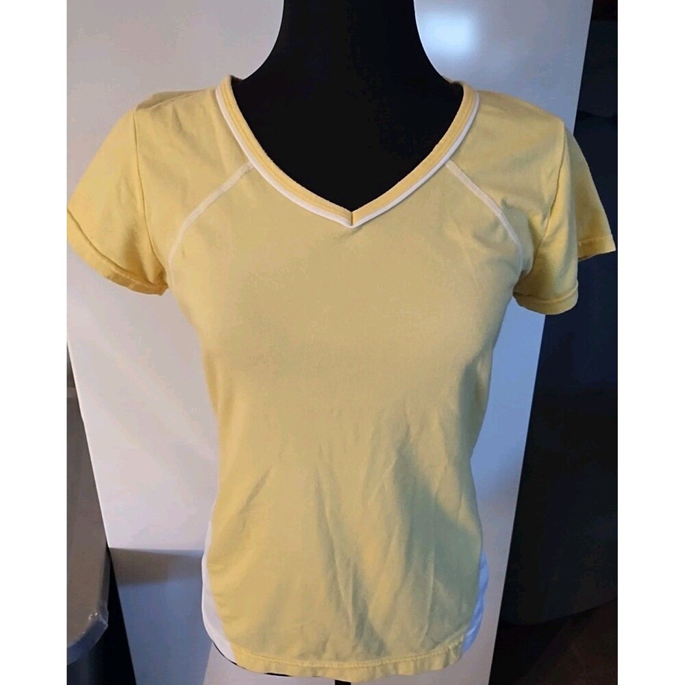 Women's Danskin Now Athletic Yellow Mesh Shirt